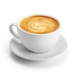 Cup,Of,Coffee,Latte,Isolated,On,White,Backgroud,With,Clipping